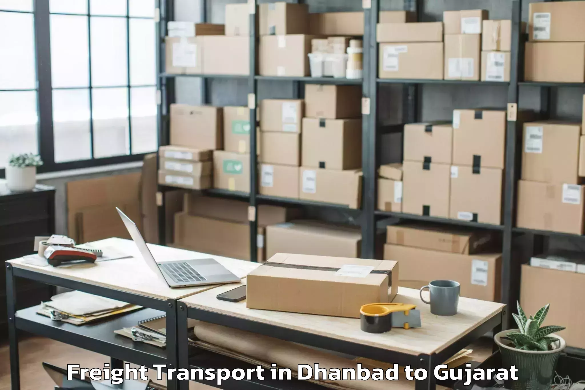 Easy Dhanbad to Mahuva Freight Transport Booking